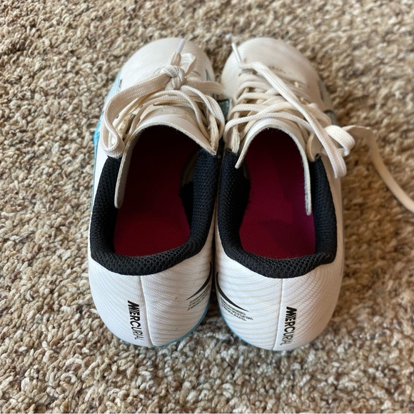 Nike Jr Mercurial Vapor 15 FG Soccer Shoes Youth Size 2 White - Picture 3 of 5